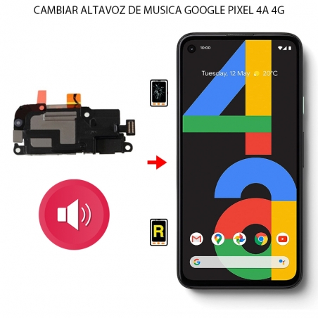 Cambiar Altavoz de Música Google Pixel 4A 4G
