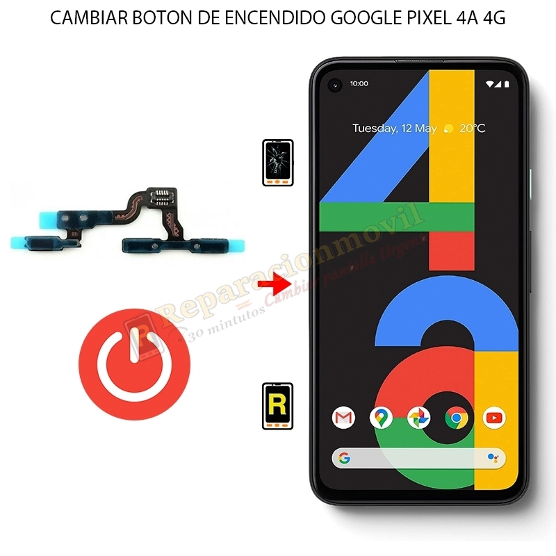 Cambiar Botón de Encendido Google Pixel 4A 4G