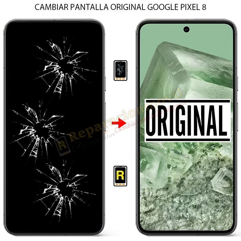 Cambiar Pantalla Google Pixel 8 Original Con Huella
