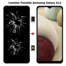 Cambiar Pantalla Samsung Galaxy A12 Original Con Marco