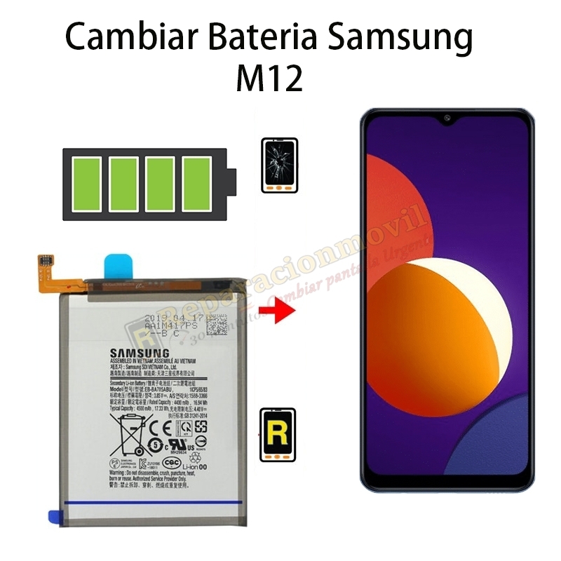 Cambiar Batería Samsung Galaxy M12 Original