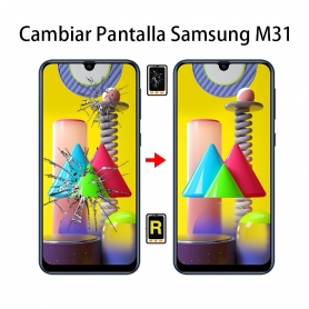 Cambiar Pantalla Samsung Galaxy M31 Original Con Marco