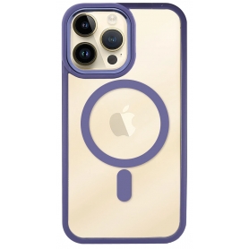 Funda Magsafe iPhone 15 Pro Max Transparente Borde Color