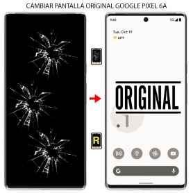 Cambiar Pantalla Google Pixel 6A ORIGINAL Con Huella