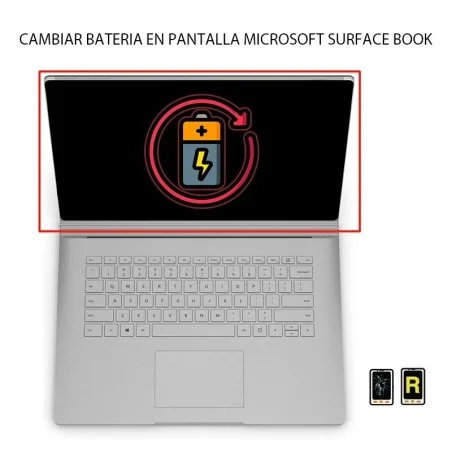 Cambiar Batería Microsoft Surface Book 2 Pantalla