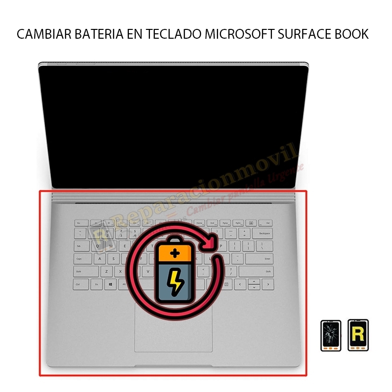 Cambiar Batería Microsoft Surface Book 3 Teclado