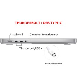 Reparar Puerto Thunderbolt MacBook Pro 14 M3