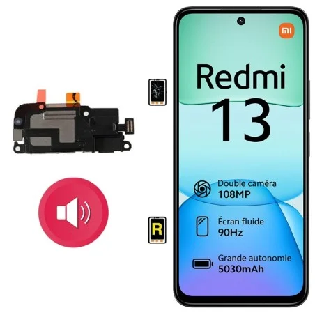 Cambiar Altavoz de Música Xiaomi Redmi 13 5G | Garantía y stock Disponible