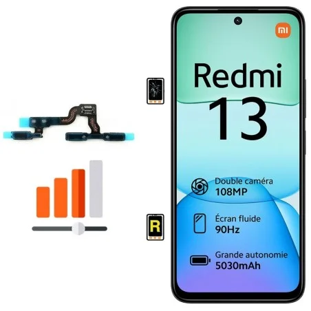 Cambiar Botón de Volumen Xiaomi Redmi 13 5G | Garantía y stock Disponible