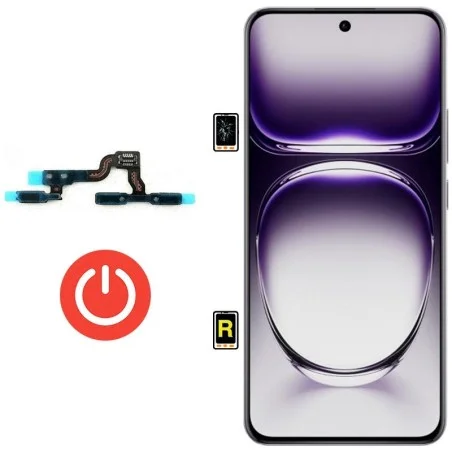 Cambiar Botón de Encendido Oppo Reno 12 5G | Garantía y stock Disponible