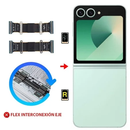 Cambiar Flex Spin Axis Samsung Galaxy Z Flip 6 | Servicio rápido, garantía y presupuesto gratuito.