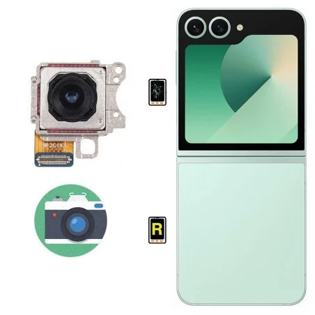 Cambiar Cámara Trasera Samsung Galaxy Z Flip 6 | Servicio rápido, garantía y presupuesto gratuito.