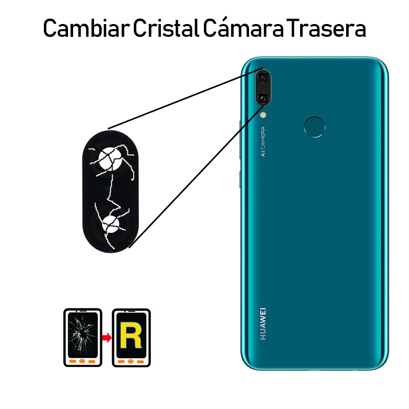 Cambiar Cristal Cámara Trasera Huawei Y9 2019