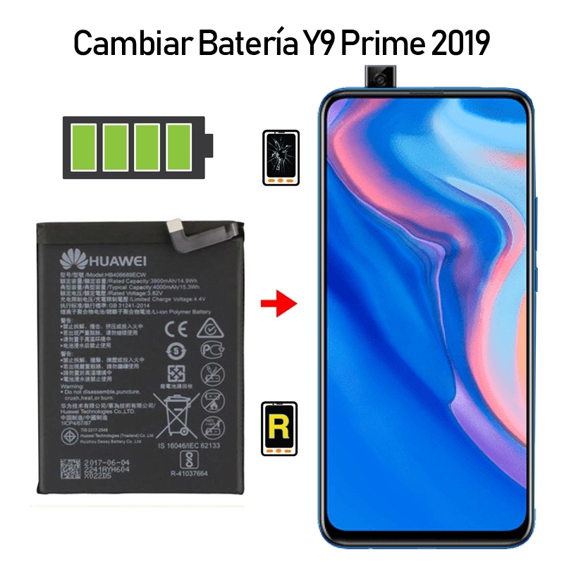 Cambiar Batería Huawei Y9 Prime 2019 | Reparar Huawei Madrid