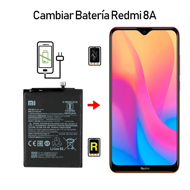 Cambiar Batería Original Xiaomi Redmi 8A