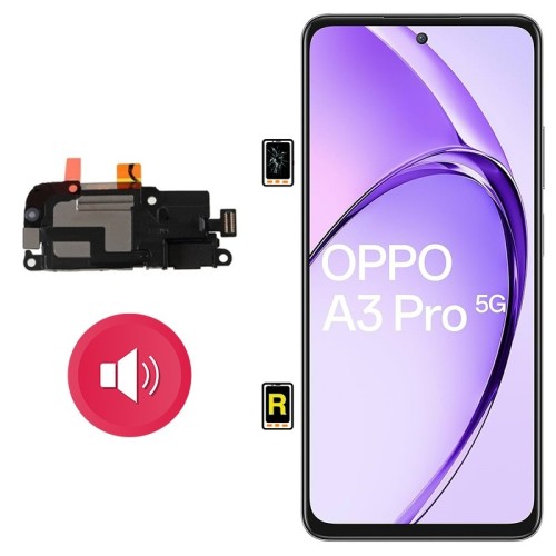 Cambiar Altavoz de Música Oppo A3 Pro | Garantía y stock Disponible