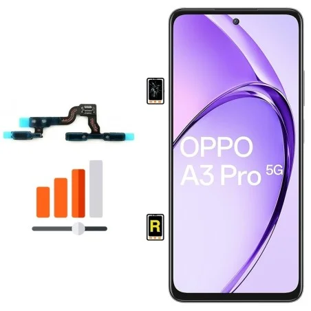 Cambiar Botón de Volumen Oppo A3 Pro | Garantía y Servicio Rápido en Madrid