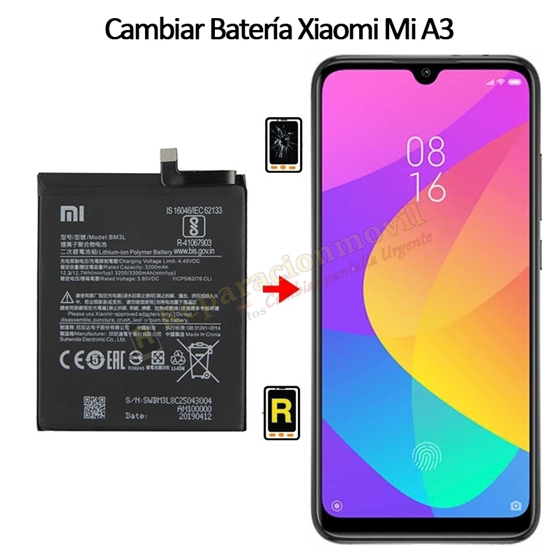 Cambiar Batería Oirignal Xiaomi Mi A3 Cambiar Batería Oirignal Xiaomi Mi A3