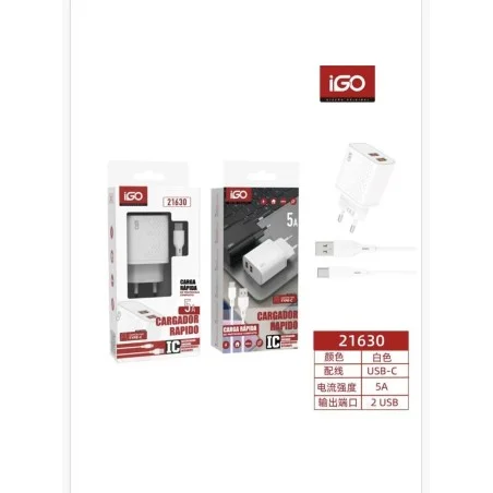 IGO CARGADOR RAPIDO TIPO C 21630