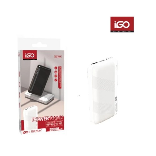 IGO POWER BANK 22.5W 20000MAH 22104