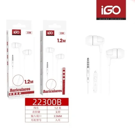 IGO AURICULARES DE 3.5MM 1.2M 22300