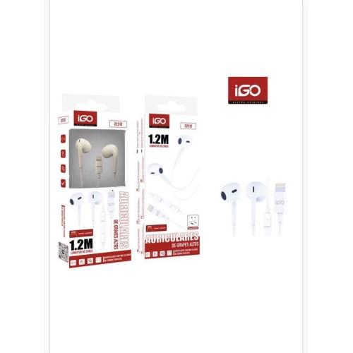 IGO AURICULARES PARA IPHONE CONECTA A BLUETOOTH 1.2M BLANCO 22312