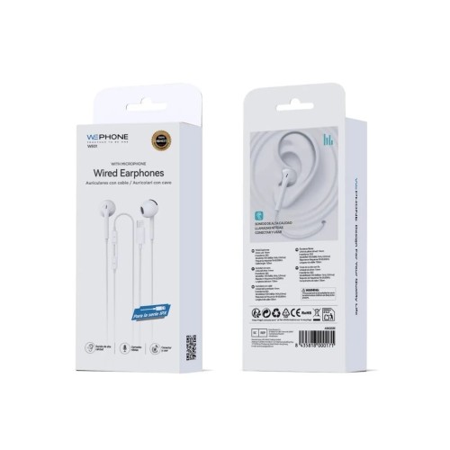 WEPHONE WE01 AURICULARES CON CABLE LIGTHING