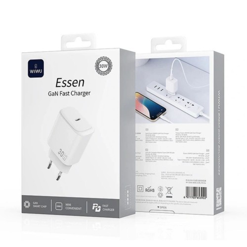 WIWU CARGADOR CON CABLE TIPO C A TIPO C 30W