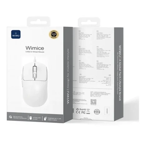 WIWU WM112 RATON CON CABLE COLOR BLANCO