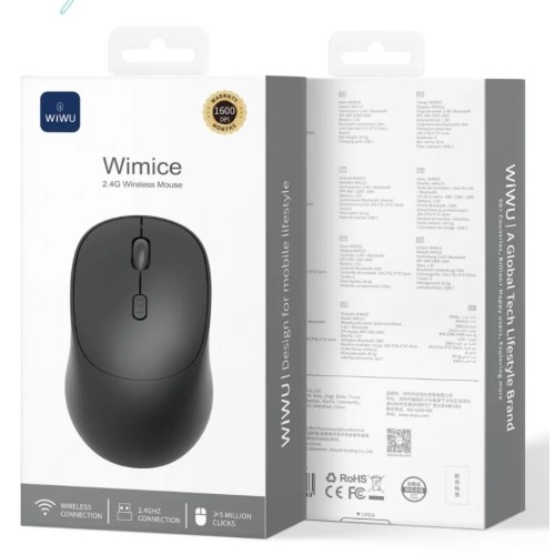 WIWU WM113 RATON INALAMBRICO COLOR NEGRO