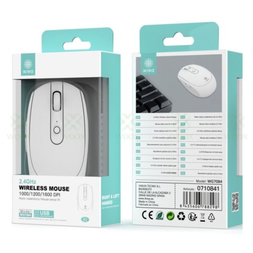IKREA WG7084 WIRELESS MOUSE BLANCO