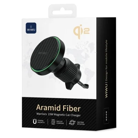 WIWU CH-325 CARGADOR INALAMBRICO PARA COCHE QI 2.0