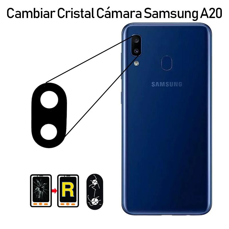 Cambiar Cristal Cámara Trasera Samsung Galaxy A20