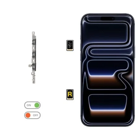 Cambiar Botón de Volumen iPhone 17 Pro | Servicio rápido, garantía y presupuesto gratuito.