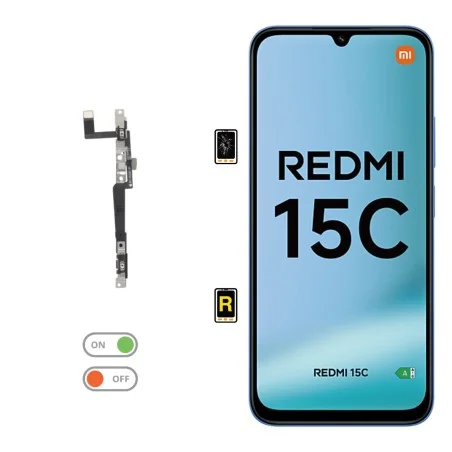 Cambiar Botón de Encendido Xiaomi Redmi 15C 4G | Garantía y Servicio Rápido en Madrid