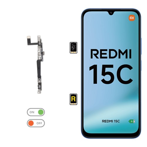 Cambiar Botón de Encendido Xiaomi Redmi 15C 4G | Garantía y stock Disponible