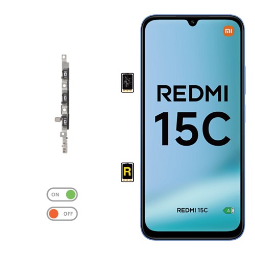 Cambiar Botón de Volumen Xiaomi Redmi 15C 4G | Garantía y stock Disponible
