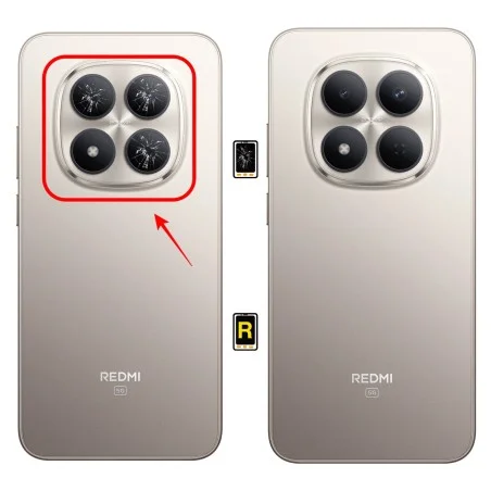 Cambiar Cristal Cámara Trasera Redmi Note 15 Pro 4G | Garantía y stock Disponible