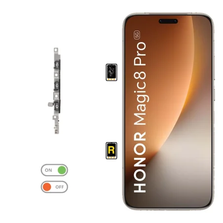 Cambiar Botón de Volumen Honor Magic8 Pro 5G | Garantía y Servicio Rápido en Madrid