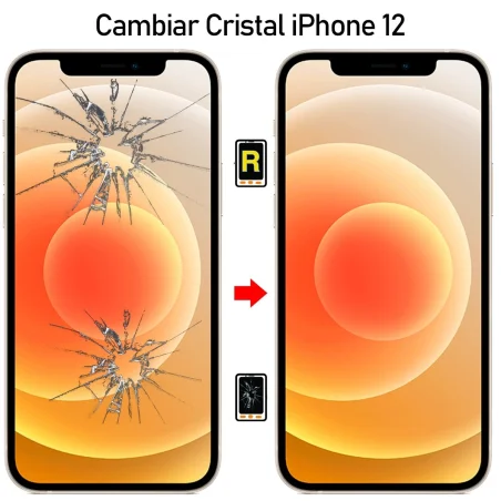 Cambiar Cristal De Pantalla iPhone 12 | Garantía y stock Disponible