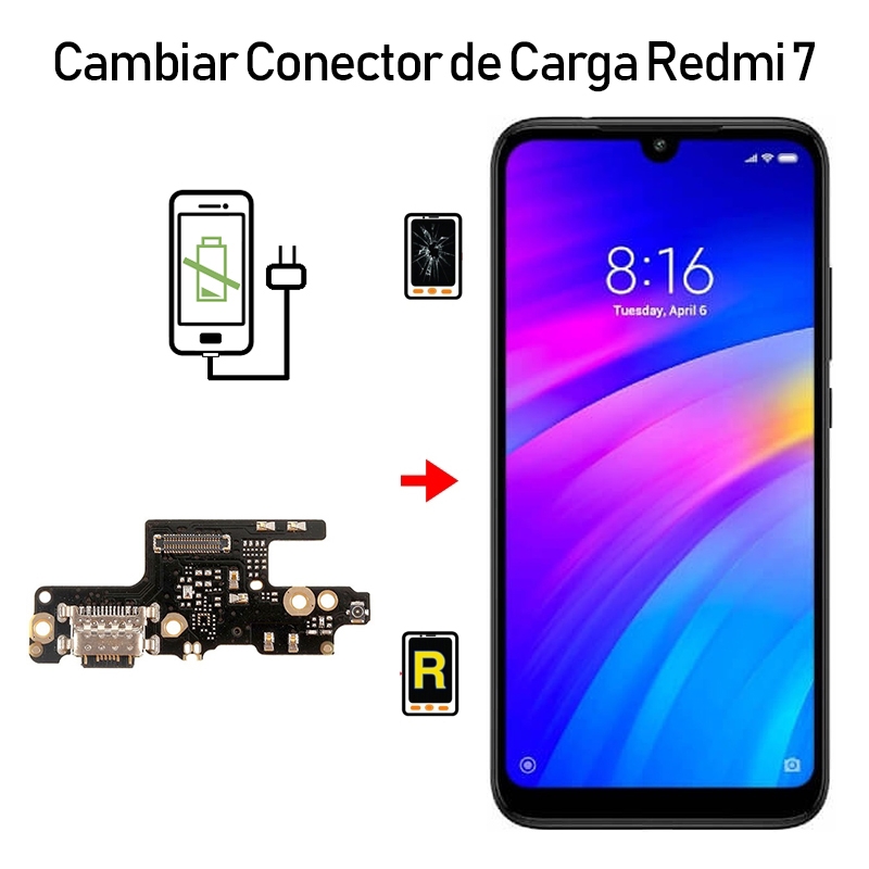 Cambiar Conector De Carga Redmi 7 M1810F6LG