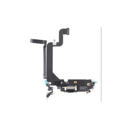 Flex De Conector De Carga Ligtning Y Micrófono Original Para Iphone 14 Pro Max NEGRO
