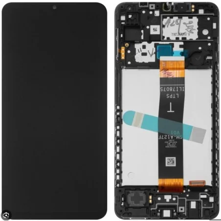 Pantalla Completa Con Marco ORIGINAL Para Samsung Galaxy A12 2021 / A127 NEGRO Versión T