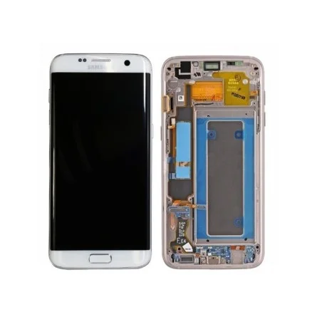 Pantalla Completa Original LCD Y Táctil Con Marco Para Samsung Galaxy S7 Edge G935f BLANCO