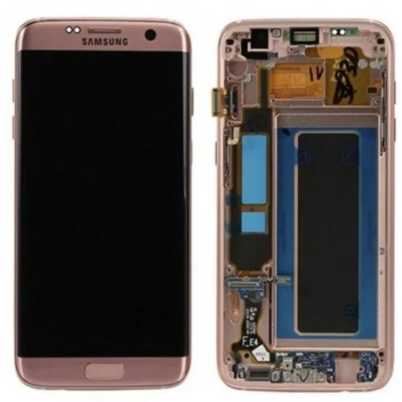 Pantalla Completa Original LCD Y Táctil Con Marco Para Samsung Galaxy S7 Edge G935f ROSA