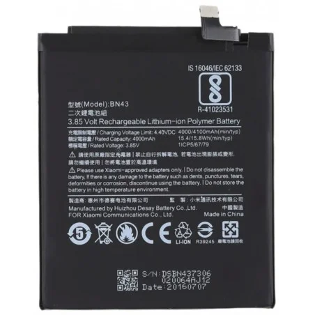 Bateria BM46 Para XIAOMI REDMI NOTE 3 / REDMI NOTE 3 PRO De 4000mAh