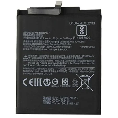 Batería BN37 Para Xiaomi Redmi 6 / REDMI 6A 2900mAh / 4.4V / 11.5WH