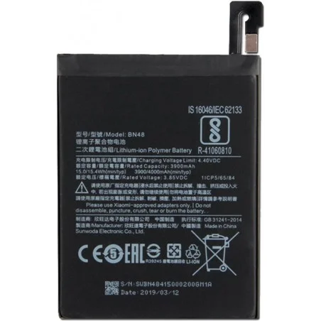 Batería Bn45 / Bn48 Para XIAOMI NOTE 5 PRO / REDMI Redmi Note 6 Pro De 3900mAh