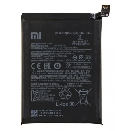 Bateria BN59 Para Xiaomi Redmi Note 10 / Note 10S De 5000mAh