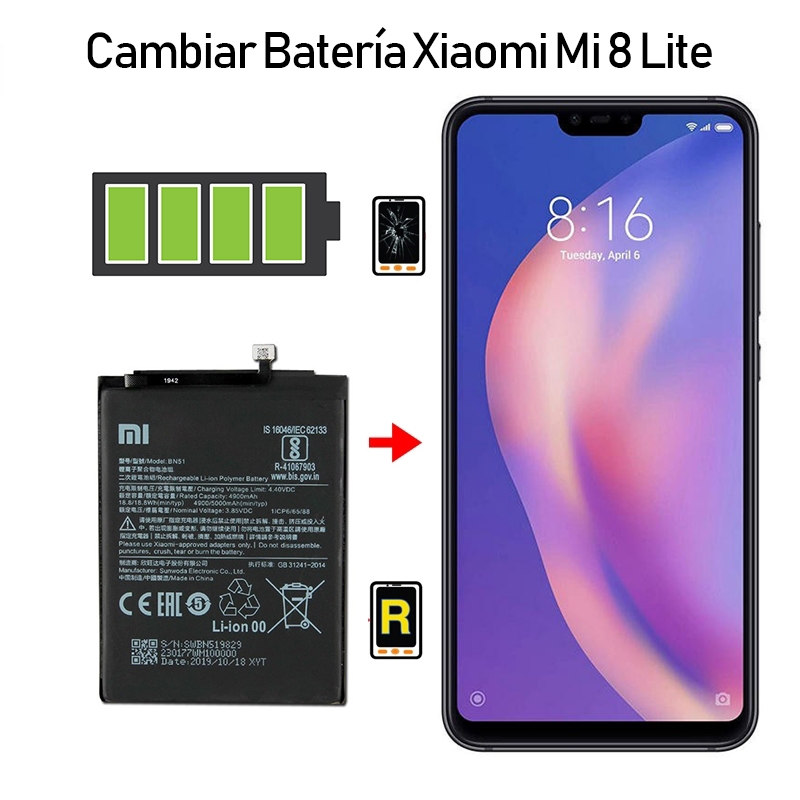 Cambiar Batería Xiaomi Mi 8 Lite